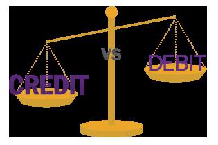 デビットとクレジット - これらの条件は何ですか？
