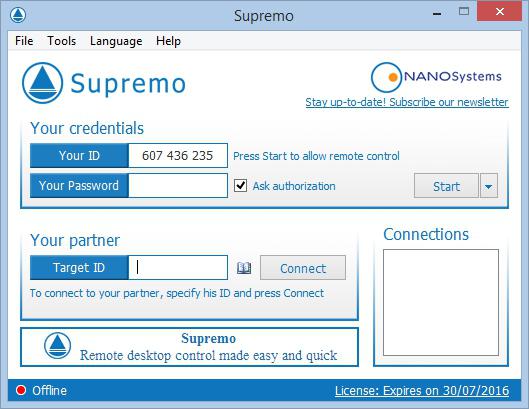 コンピュータへのリモートアクセスのためのプログラムの概要