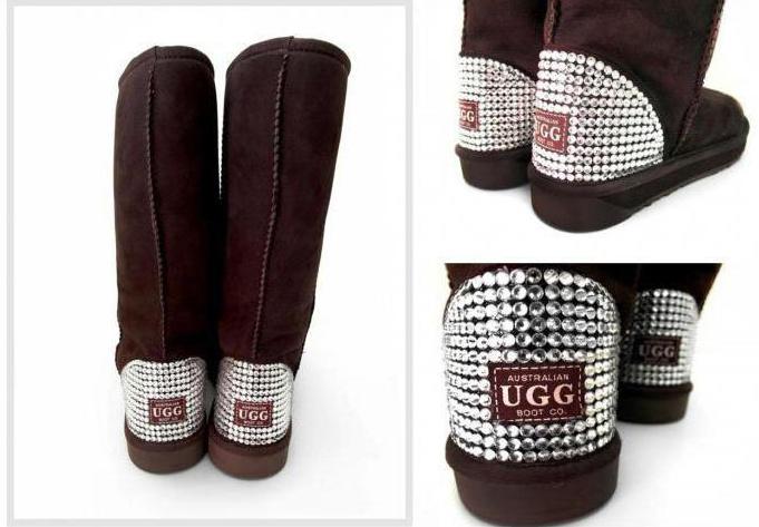 ラインストーンのUggs  - 毎日のためのファッショナブルで快適な靴